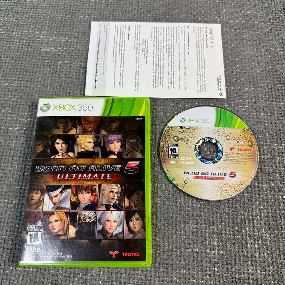 Tecmo Dead or Alive 5 Ultimate Xbox 360 Game M Fighting 2013 NTSC